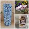 50g Mix Flatback Rhinestones Half Pearls for Crafts Mixed Size 3mm-10mm Flat Back Rhinestones for Crafts Flatback Pearls for DIY Tumblers Mugs Nail Art Shoes Clothes (Blue Series)